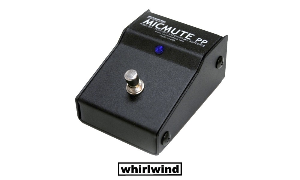 WHIRLWIND MICMUTE PP Switch-Box für Mic/Linien-Signal - der Schalter ermöglicht es das Signal am Ausgang ein- oder stummzuschalten, XLR/F-XLR/M