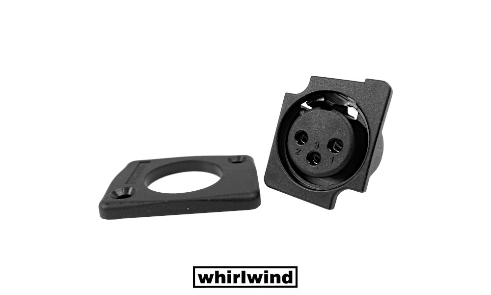 WHIRLWIND WC3F XLR/F-Einbau-Buchse schwarz, 3-Pol, schwarz
