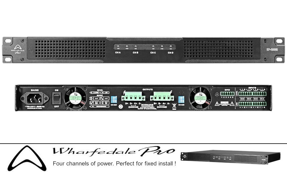 WHARFEDALE PRO DP-4035i 4-Kanal Digital-Endstufe, HI/LO-Z, 4 x 1300W RMS/2Ω