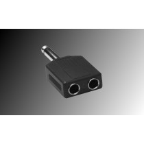 PROJECT Adapter 2 x Mono Jackbuchse 6.3mm - 1 x Mono Jack 6.3mm