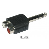 HILEC ADAPT900 Adapter 2 x Cinchbuchse - 1 x Stereo Jack 6.3mm