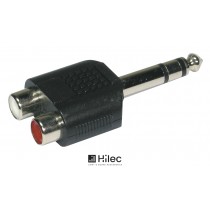 HILEC ADAPT900 Adapter 2 x Cinchbuchse - 1 x Stereo Jack 6.3mm