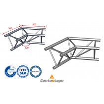 CONTESTAGE AG29-022 Winkel triangular 120°, 2 Directions, Farbe ALU