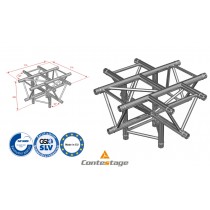 CONTESTAGE AG29-053 Kreuzwinkel triangular 90°, 5 Directions, Farbe ALU