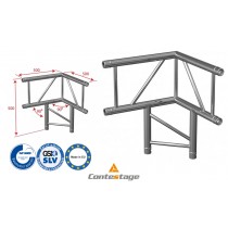 CONTESTAGE AGDUO-07 Winkel 90° Gerade - 3 Directions, Farbe ALU