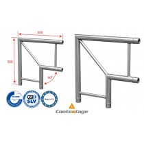 CONTESTAGE AGDUO-02 Winkel 90° Flach - 2 Directions, Farbe ALU