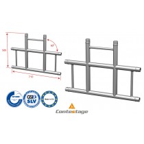 CONTESTAGE AGDUO-03 Winkel 90° Flach - 3 Directions, Farbe ALU