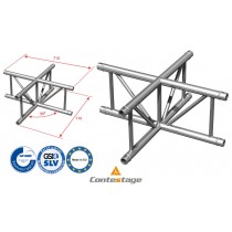 CONTESTAGE AGDUO-06 Winkel 90° Gerade - 4 Directions, Farbe ALU