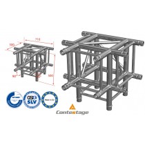 CONTESTAGE AGQUA-10 Winkel 90° - 4 Directions, Farbe ALU