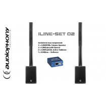 AUDIOPHONY iLINE PA-SET2 Aktives Dual Säulen-System mit Lautsprecher-Prozessor, DSP, Converter, 2x900W RMS