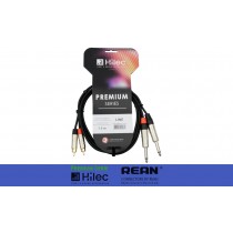 HILEC PREMIUM SERIE Audiokabel 2 x Monojack 6.3mm - 2 x Cinch