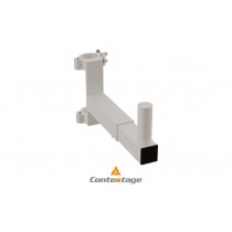 CONTESTAGE SUP-TEL30W Verstellbare Traversenhalterung für Lautsprecher/Projektor weiss, 26-33cm, SWL 30kg