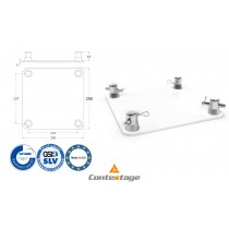 CONTESTAGE EMQUA-B1-W Basis zu Serie QUA-290/QUATRO, Farbe WEISS
