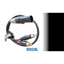 ENOVA Audio-Kabel 2 x Cinch/3-Pol XLR/M Länge 20cm - Code EC-A3-CLMM-XM