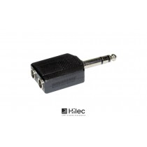 HILEC ADAPT850 Adapter Stereo Jack-Stecker 6.3mm - 2 x Stereo Jack-Buchse 6.3mm