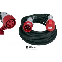 HILEC CEE-CABLE-32A-5G6-10M 5-poliges CEE-Verlängerungskabel 32A, 5x6mm², Länge 10m