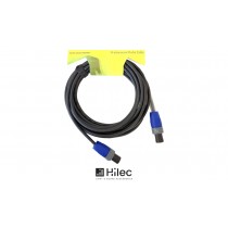 HILEC CSP Speakercable - Lautsprecher-Kabel mit NEUTRIK® speakON NL2FX-Steckern, 2 x 1.5mm2, Länge 1m