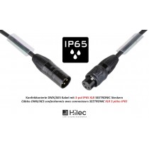 HILEC DMX-3PMF - DMX/AES-Kabel mit SEETRONIC IP65 3-pol XLR-Stecker