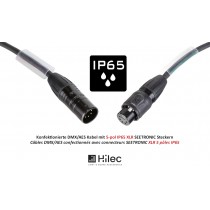 HILEC DMX-5PMF - DMX/AES-Kabel mit SEETRONIC IP65 5-pol XLR-Stecker