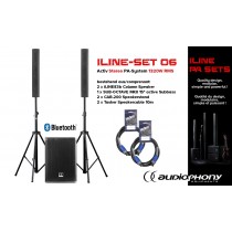 AUDIOPHONY iLINE PA-SET 6 Aktiv Stereo PA-System 1320W, Bluetooth