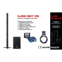 AUDIOPHONY iLINE PA-SET 9 Aktiv Mono PA-System 670W, DSP