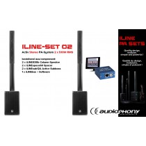 AUDIOPHONY iLINE PA-SET 2 Aktiv Stereo PA-System 2x510W, DSP