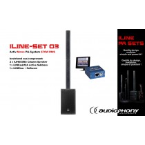 AUDIOPHONY iLINE PA-SET 3 Aktiv Mono PA-System 670W, DSP