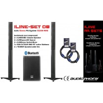 AUDIOPHONY iLINE PA-SET 8 Aktiv Stereo PA-System 1320W, Bluetooth