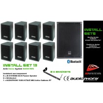 AUDIOPHONY/JB SYSTEMS INSTALL SET 13 Aktiv Stereo System 1600W, Bluetooth