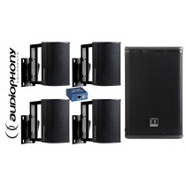 AUDIOPHONY iLINE INSTALL SET-1 BLACK Aktiv Mono System 510W RMS, 2-Kanal Lautsprecher-Prozessor DSP