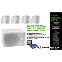 AUDIOPHONY iLINE INSTALL SET 1 WHITE Aktiv Mono System 510W, DSP