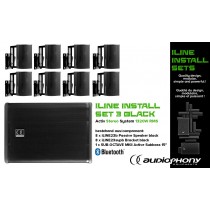 AUDIOPHONY iLINE INSTALL SET 3 BLACK Aktiv Stereo System 1320W, Bluetooth