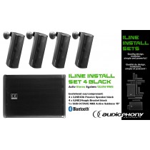 AUDIOPHONY iLINE INSTALL SET 4 BLACK Aktiv Stereo System 1320W, Bluetooth