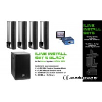 AUDIOPHONY iLINE INSTALL SET 5 BLACK Aktiv Mono System 1050W, DSP