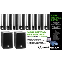 AUDIOPHONY iLINE INSTALL SET 6 BLACK Aktiv Stereo System 2x1050W, DSP