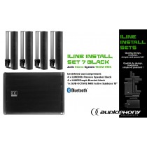 AUDIOPHONY iLINE INSTALL SET 7 BLACK Aktiv Stereo System 1500W, Bluetooth