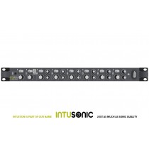 INTUSONIC IntuWorx™ DLA26 Stereo Distributor/Verteiler 2 Stereo-in auf 6 Stereo/Mono-out mit Prioritätseingang für Notfalldurchsage-System, Euroblock/Jack 6.3mm