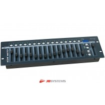 JB SYSTEMS SCM-1 SCENEMASTER DMX-Mixer 16 Kanäle und Master, 16 Szenen, MIDI, RS-485