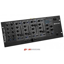JB SYSTEMS MIX6-USB DJ/Club-Mixer mit 4 Stereo Eingangs-Kanälen umschaltbar, bis zu 7 Line/Phono-Quellen, 2 Mic-Eingänge mit Talk-over, USB-Port für PC/MAC