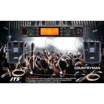 JTS RU8012-H6D SET 2-Kanal UHF-System mit 2 Countryman H6 Headsets (Direct/Niere)
