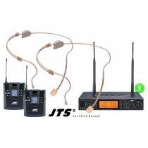 JTS RU8012-HSO SET UHF-System mit 2 Headsets (Omni/Kugel), 2-Kanal