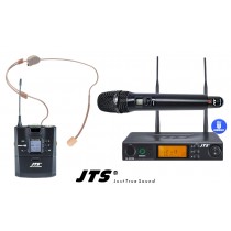 JTS RU8012-HMO SET UHF-System mit Handmic & Headset (Omni), 2-Kanal