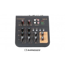 AUDIOPHONY Mi3 Kompakter 3-Kanal Audio-Mixer