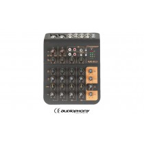 AUDIOPHONY Mi4U Kompakter 4-Kanal Audio-Mixer mit USB-Schnittstelle