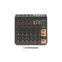 AUDIOPHONY Mi6U Kompakter 6-Kanal Audio-Mixer mit USB-Schnittstelle