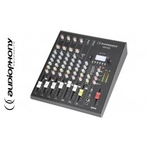 AUDIOPHONY MPX8 Stereo-Mixer mit 4 Mic/Line-Eingängen, 2 Stereo Line-Eingängen, Bluetooth®, USB/SD-Player, DSP FX-Effekt-Unit