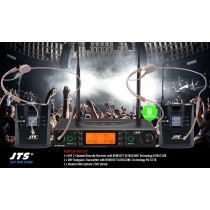 JTS RU8012-HSO SET 2-Kanal UHF-System mit 2 Headsets (Omni/Kugel)