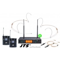 JTS RU8012-H6D SET UHF-System mit 2 Countryman H6 Headsets (Direct/Niere), 2-Kanal