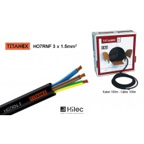 HILEC TIT-315 Netzkabel TITANEX® HO7RNF 3x1,5mm² - 100m