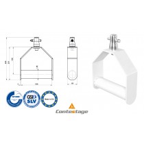 CONTESTAGE UNO-AW Aufhängebügel/Downrigger weiss, für Rohrdurchmesser 50mm